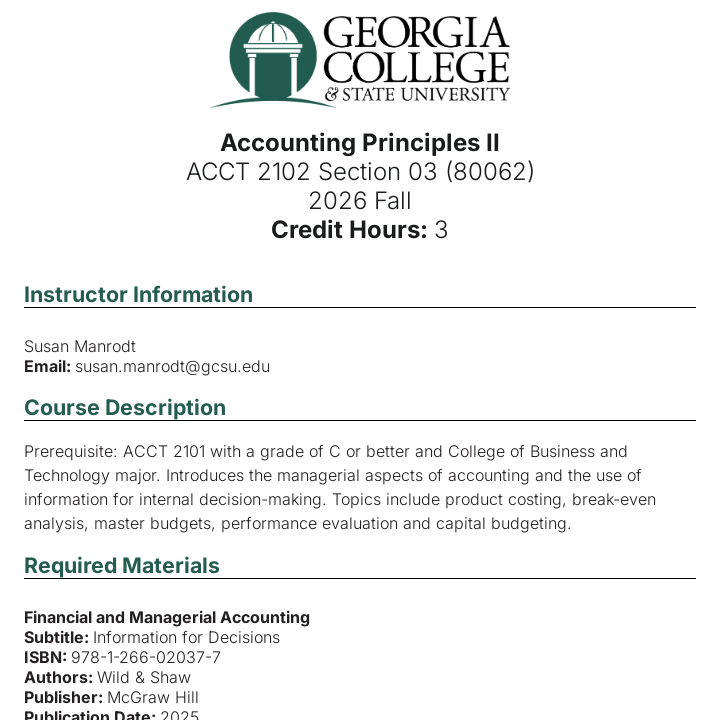 Simple Syllabus